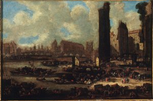Le Pont-Neuf, la Cité, la Tour et la Porte de Nesle، حوالي عام 1650، حوالي عام 1650 (زيت على قماش)