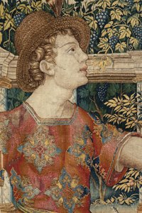 Vertumnus و Pomona: تحول Vertumnus إلى مقصوص ، حوالي 1550 (الذهب والصوف والحرير) بواسطة بيتر كويك فان إيلست