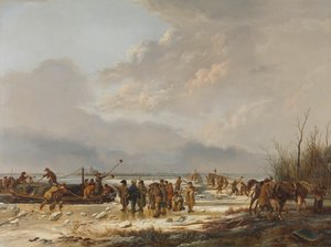 كسر الجليد على Karnemelksloot ، Naarden ، يناير 1814