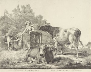 أبقار ولبان The Hollandsche Melk-koeijen / Les vaches â lait hollandaises (العنوان على الكائن)