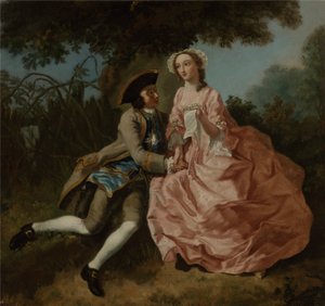عشاق في المناظر الطبيعية بواسطة Pieter Jan van Reysschoot