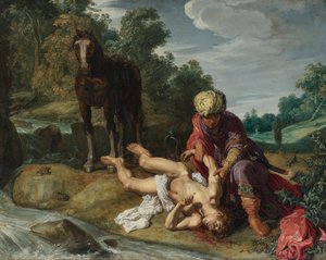 السامري الصالح يعالج جراح المسافر (لوقا 10: 25-37)