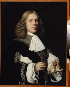 صورة عمدة هارلم. (صورة لرئيس بلدية هارلم). الرجل يحمل بوصلة صغيرة في يده. لوحة بيتر ناسون (1612-1688)