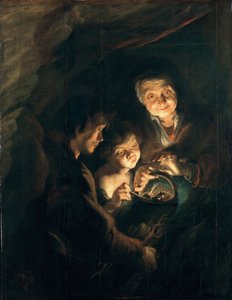 امرأة تبلغ من العمر مع سلة من الفحم ، ج. 1616-1618 بواسطة بيتر بول روبنز