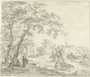 المناظر الطبيعية في شمال هولندا (Egmond نحو Castricum؟)