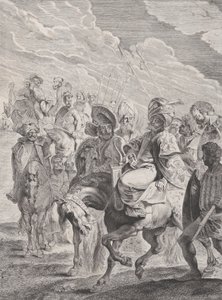 أمير تركي على صهوة حصان ، كاليفورنيا. 1620-25. بواسطة بيتر سوثمان