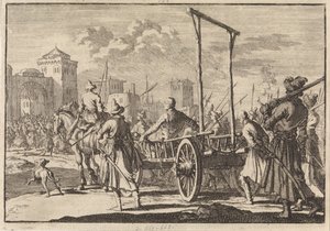 وصول ستيبان رازين وشقيقه فرول في قفص حديدي في موسكو ، 1671 ، 1698
