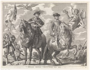 تشارلز الخامس وفرديناند على ظهور الخيل دخول بهيج للكاردينال-الرضع في غنت ، 1635 (عنوان السلسلة)