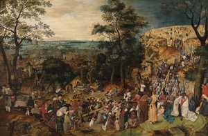 المسيح يحمل الصليب بواسطة بيتر الأصغر Bruegel