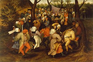 رقص زفاف الفلاحين ، 1607 بواسطة بيتر بروغل الأصغر