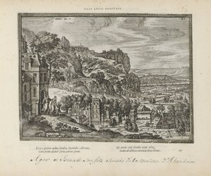 التقى Landschap de verdrijving van Hagar en إسماعيل باب إبراهيم أبناء لوكوس المتبنين (العنوان على الشيء) الشعارات المقدسة والتاريخ الرئيسي لكلا العهدين (Oude Testament) (عنوان السلسلة) صور وأرقام الكتب (عنوان المسلسل) بواسطة بيتر فان دير بورشت (الأول)