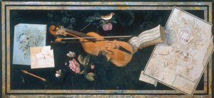 سطح الطاولة مع Scagliola فلورنسا بواسطة بيترو أنطونيو باوليني