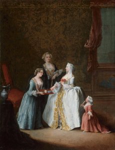 Lady at Her Toilette ، أواخر أربعينيات القرن الثامن عشر. بواسطة بيترو لونغي
