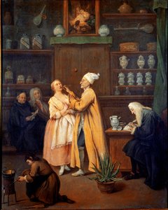 الصيدلاني. لوحة لبيترو لونجي (1702-1785). 1752 (L