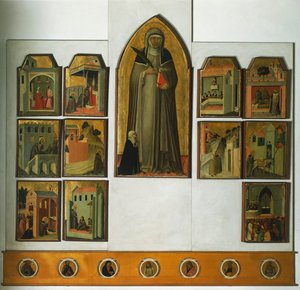 مذبح التواضع المبارك لبيترو لورينزيتي (حوالي 1280-1348) ، تمبرا وذهب على لوح بواسطة بيترو لورينزيتي