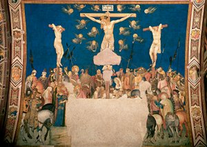 Crucifixion Fresco بواسطة Pietro Lorenzetti (1280/5 حوالي 1348) 1335-1340 Basilica of San Francesco ، الكنيسة السفلى ، أسيزي بواسطة بيترو لورينزيتي