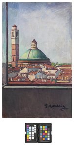 سان كارلو دوم في ميلانو ، 1928 (زيت على لوح قماش) بواسطة بيترو ماروسيغ