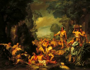 Frugoni in Arcadia ، حوالي عام 1760 ، بواسطة Pietro Melchiorre Ferrari (1735-1787) بواسطة بيترو ملكيوري فيراري