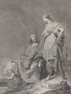 المسيح وامرأة السامرة على البئر ، من سلسلة 112 طبعة للقدس ... ، 1743-1763 بواسطة دومينيكو ماجيو