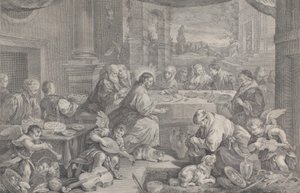 المسيح يحول الماء إلى خمر في حفل زفاف قانا ، 1743-1763.