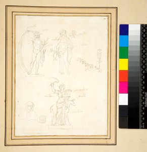 رسم تخطيطي لثلاثة أشكال (قلم رصاص) بواسطة بيترو سانتي بارتولي