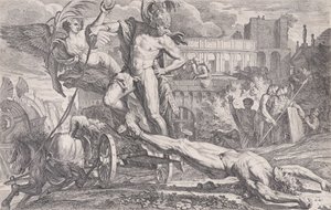 أخيل يسحب جسد هيكتور حول أسوار طروادة ، 1648-50.