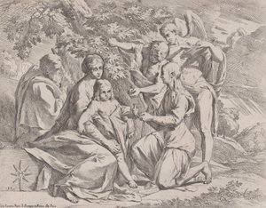العائلة المقدسة التي تغذيها الملائكة ، كاليفورنيا. 1642-44.