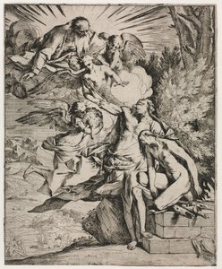 ذبيحة إبراهيم ، كاليفورنيا. 1645-50.