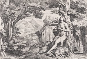 الابن الضال بين الخنازير ، من سلسلة من أربع طبعات ، كاليفورنيا. 1645.