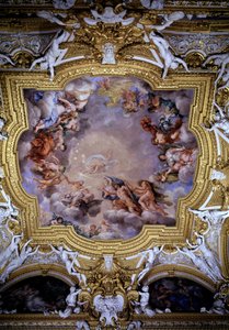 Cosimo I de Medici (قاد Cosimo I de Tuscany أمام كوكب المشتري بواسطة Victory and Heracles) في الهواء الطلق بواسطة Pietro da Cortona (Berrettini) (1596-1669) فلورنسا ، Palazzo Pitti ، Sala di Apollo بواسطة بيترو دا كورتونا