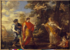 تظهر الزهرة في صورة صياد في Enee لوحة لبيير دي كورتونا (Pietro Berrettini dit Pietro da Cortona (1596-1669). شمس القرن السابع عشر 1.27x1.76 م بواسطة بيترو دا كورتونا