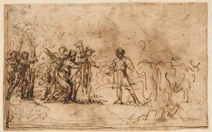 CIncinnatus تم استدعاؤه من الميدان ، دراسة لـ "Storia di Cincinnato" ، معرض لفيلا Sacchetti (الآن Chigi) ، Castelfusano