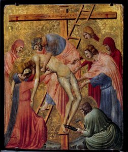 Pieta. “” The deposition or descent of the cross”” Altarpiece by Pietro da Rimini (1st half of the 14th century) Sun. 0,43x0,35 m.