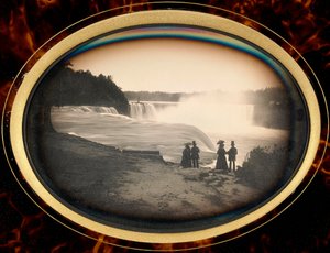 Daguerreotype لشلالات نياجرا بواسطة Babbitt ، حوالي عام 1855 (نوع daguerreotype) بواسطة بلات د