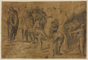 قبر المسيح بواسطة Polidoro da Caravaggio