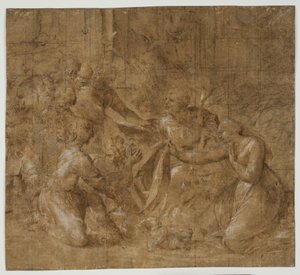 عبادة الرعاة بواسطة Polidoro da Caravaggio