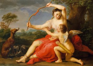 ديانا وكيوبيد ، 1761. بواسطة بومبيو باتوني