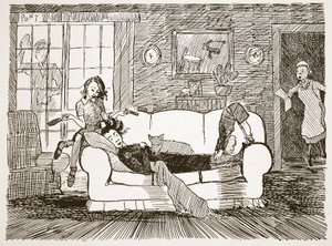 راحة لمدة نصف ساعة بعد الوجبات ، رسم توضيحي من "Pont: An Account of the Life and Work of the Punch الفنان العظيم" بواسطة بونت