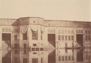[Summer residence Qasr of the Shah, Emarat-e xoruji, Teheran, Iran], 1840s-60s. 