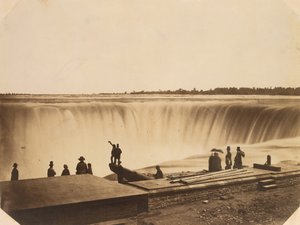شلالات نياجرا ، كاليفورنيا. 1855. بواسطة ربما بقلم سيلاس إيه هولمز.