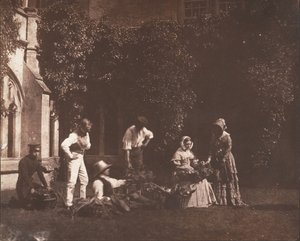 بائعو الفاكهة ، كاليفورنيا. 1845. بواسطة ربما من قبل ويليام هنري فوكس تالبوت.