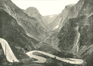 طريق زجزاج والشلالات ، ستالهايم ، النرويج ، 1895. بواسطة شركة بولتون وشركاه