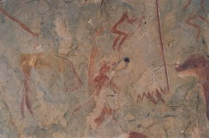 Human and animal figures (cave painting) بواسطة عصور ما قبل التاريخ