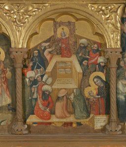 Polyptych of the Dormition of the Virgin ، تفاصيل يسوع مع الأطباء (تمبرا على اللوحة)