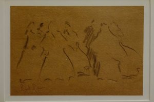 esbozo de figuras femeninas, Narcís Puget Riquer, dibujo al carboncillo, museo Puget, casa noble de Can LLaudis , Dalt Vila, Ibiza, balearic islands, Spain بواسطة بوجيه ريكير