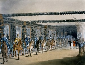 برج درع الحصان ، طبع بواسطة R. Ackerman ، 1809 بواسطة بوجين ورولاندسون