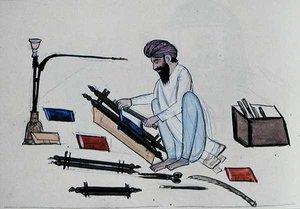 غلاف الكتاب ، حوالي عام 1890 (ألوان مائية على ورق) بواسطة المدرسة البنجابية