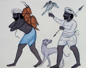 الصيادون ، 1890 (ألوان مائية على ورق) بواسطة المدرسة البنجابية