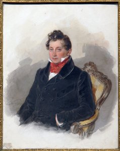 صورة لديسمبريست (أو ديكابريست) ميخائيل فيلجورسكي (1788-1856). (صورة ديسمبريست م. فيلجورسكي). عمل لبيوتر (بيوتر) فيودوروفيتش سوكولوف (بيير سوكولوف) (1791-1848) ، لوحة مائية على الورق ، حوالي عام 1840. الفن الروسي في القرن التاسع عشر ، الرومانسية. بواسطة بيوتر فيودوروفيتش سوكولوف