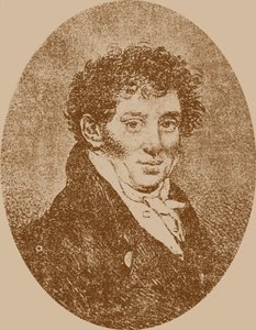 صورة للمؤلف وعازف الجيتار أندريه أوسيبوفيتش سيشرا 1773-1850 ، 1817. بواسطة بيوتر فيودوروفيتش سوكولوف
